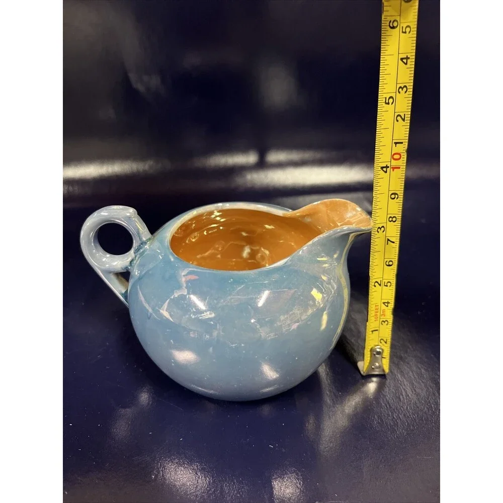 Vintage Blue Lusterware Creamer Pitcher  Made in Japan‎ - D9